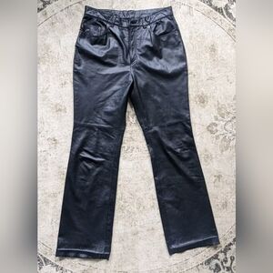 Ralph Lauren Jeans Women's Black Leather Pants Size 10